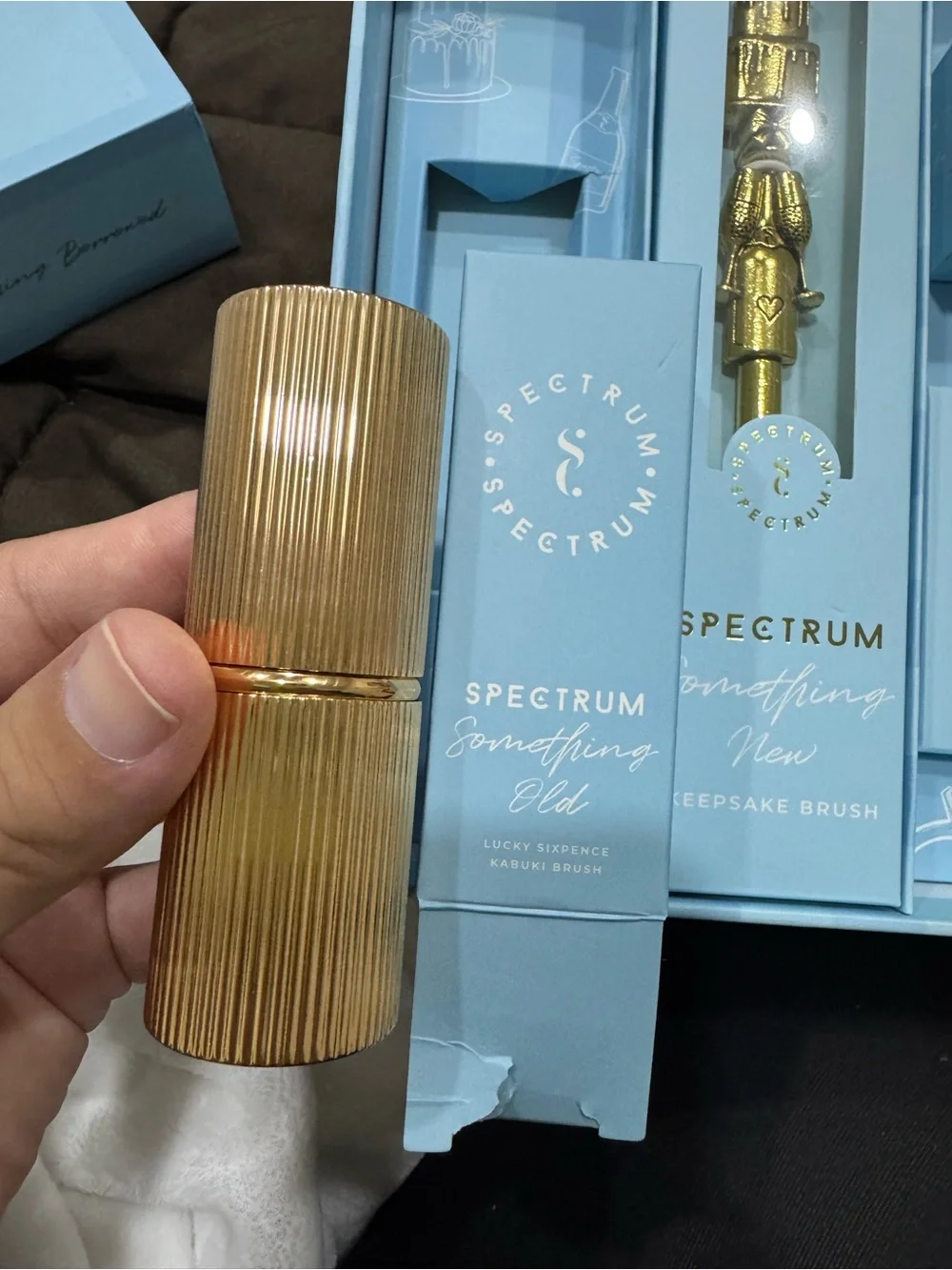 To Have and To Hold Spectrum Light Blue Luxe Makeup Brush Set